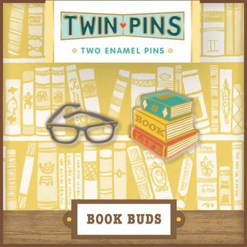 portada Book Buds Twin Pins: Two Enamel Pins