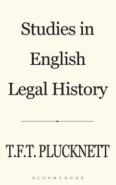 portada studies in english legal history (en Inglés)
