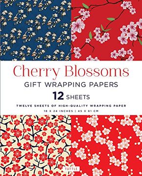 portada Cherry Blossoms Gift Wrapping Papers: 12 Sheets of High-Quality 18 x 24 Inch Wrapping Paper 