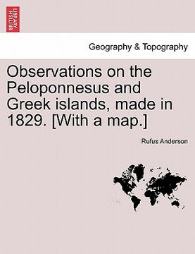 portada observations on the peloponnesus and greek islands, made in 1829. [with a map.] (en Inglés)