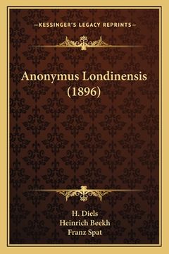 portada Anonymus Londinensis (1896) (en Alemán)