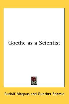 portada goethe as a scientist