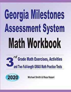 portada Georgia Milestones Assessment System Math Workbook: 3rd Grade Math Exercises, Activities, and two Full-Length Gmas Math Practice Tests (en Inglés)