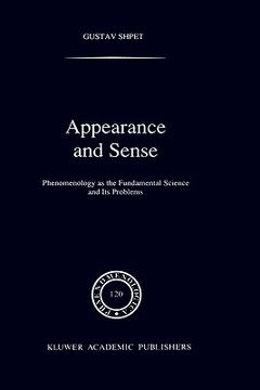 portada appearance and sense: phenomenology as the fundamental science and its problems