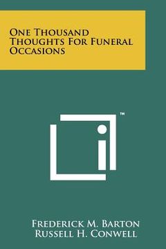 portada one thousand thoughts for funeral occasions (in English)