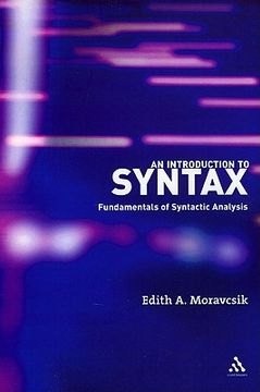 portada an introduction to syntax: fundamentals of syntactic analysis (en Inglés)