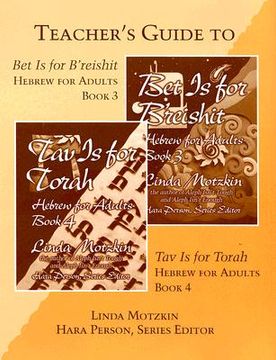 portada teacher's guide to bet is for breishit/tav is for torah: hebrew for adults: books 3 & 4 (en Inglés)