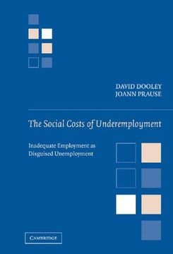 portada The Social Costs of Underemployment Hardback: Inadequate Employment as Disguised Unemployment (en Inglés)