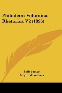 portada philodemi volumina rhetorica v2 (1896)