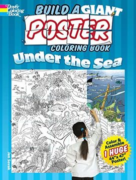 portada Build a Giant Poster Coloring Book--Under the sea (Dover Build a Poster Coloring Book) (in English)