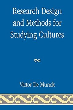 portada Research Design and Methods for Studying Cultures (Paperback) (en Inglés)