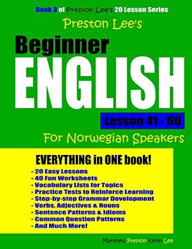 portada Preston Lee's Beginner English Lesson 41 - 60 for Norwegian Speakers (en Inglés)