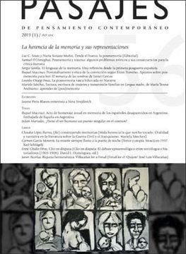 portada La Herencia de la Memoria y sus Representaciones: Pasajes, 56 (in Spanish)