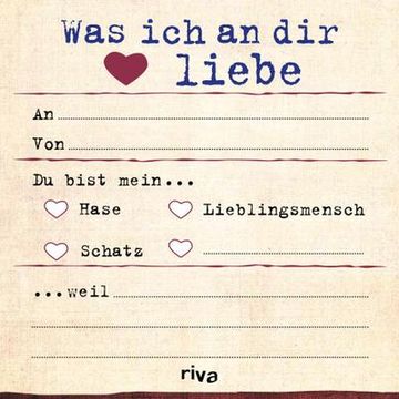 portada Was ich an dir Liebe - Klebezettel (en Alemán)