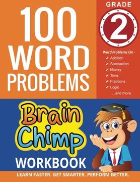 portada 100 Word Problems : Grade 2 Math Workbook (The Brainchimp) (en Inglés)