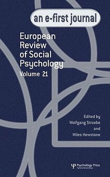 portada European Review of Social Psychology: Volume 21: A Special Issue of European Review of Social Psychology (en Inglés)