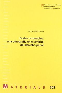 portada Dudas razonables: una etnografía en el ámbito del derecho penal (Materials) (in Spanish)