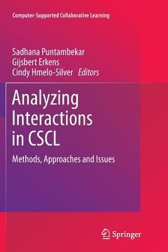 portada analyzing interactions in cscl: methods, approaches and issues