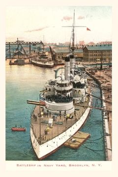 portada Vintage Journal Battleship in Navy Yard, Brooklyn, New York City