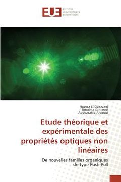 portada Etude Théorique Et Expérimentale Des Propriétés Optiques Non Linéaires