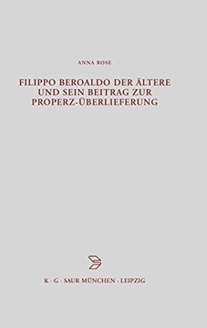 portada Filippo Beroaldo der Ltere und Sein Beitrag zur Properz- Berlieferung (en Alemán)