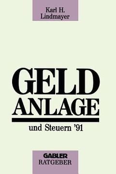 portada Geldanlage Und Steuern '91 (in German)