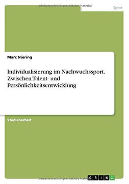 portada Individualisierung Im Nachwuchssport. Zwischen Talent- Und Personlichkeitsentwicklung (German Edition)