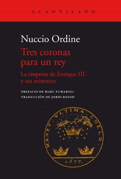 portada Tres Coronas Para un rey (in Spanish)