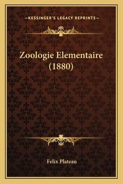 portada Zoologie Elementaire (1880) (in French)