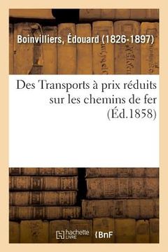 portada Des Transports À Prix Réduits Sur Les Chemins de Fer (en Francés)