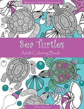 portada Sea Turtles: Adult Coloring Book (in English)