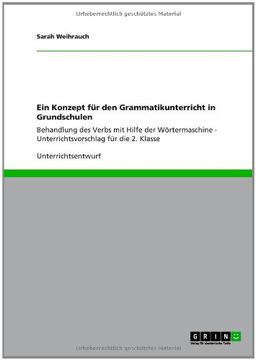 portada Ein Konzept für den Grammatikunterricht in Grundschulen (German Edition)