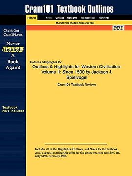 portada outlines & highlights for western civilization: volume ii: since 1500 by jackson j. spielvogel