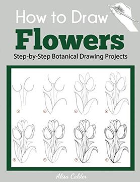 portada How to Draw Flowers: Step-By-Step Botanical Drawing Projects (Beginner Drawing Guides) (en Inglés)