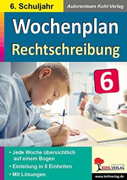 portada Wochenplan Rechtschreibung / Klasse 6: Jede Woche Übersichtlich auf Einem Bogen! (6. Schuljahr) (in German)