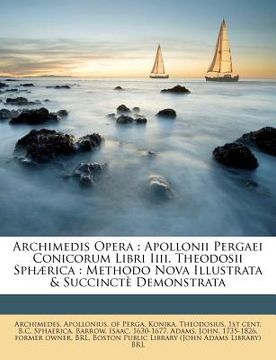 portada Archimedis Opera: Apollonii Pergaei Conicorum Libri IIII. Theodosii Sphaerica: Methodo Nova Illustrata & Succincte Demonstrata (en Latin)