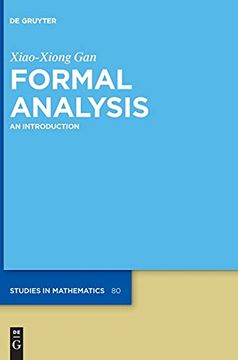 portada Formal Analysis: An Introduction: 80 (de Gruyter Studies in Mathematics, 80) 