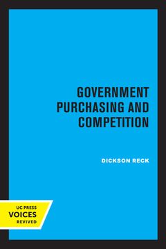 portada Government Purchasing and Competition (en Inglés)