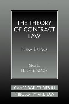 portada The Theory of Contract law Hardback: New Essays (Cambridge Studies in Philosophy and Law) (in English)