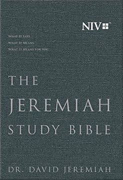 portada Holy Bible: The Jeremiah Study Bible, New International Version, Charcoal Gray 