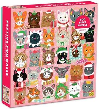 portada Puzzle - Festive Furballs: 500 Piece Puzzle (in English)