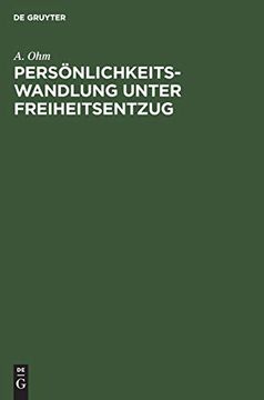 portada Persönlichkeitswandlung Unter Freiheitsentzug (in German)