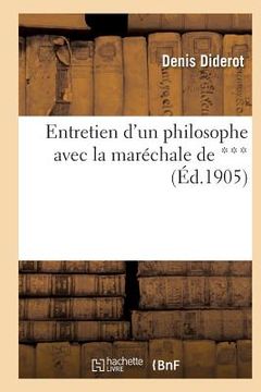 portada Entretien d'Un Philosophe Avec La Maréchale de ***