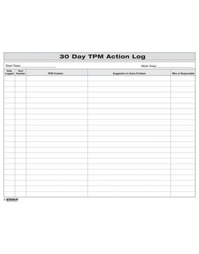portada 30 day tpm Action log (en Inglés)