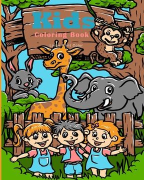 portada Large Print Color Kids Coloring Book: Jungle Animals and Great Gift for Boys & Girls, Ages 4-8 (en Inglés)