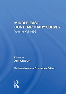 portada Middle East Contemporary Survey, Volume Xvi, 1992 (Middle East Contemporary Survey, 16) (en Inglés)