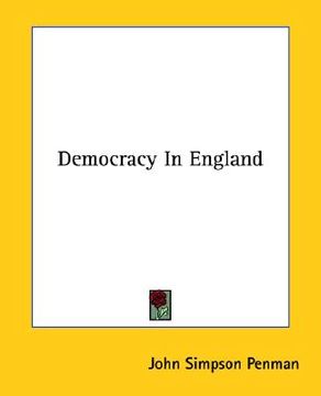 portada democracy in england (en Inglés)