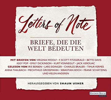portada Letters of Note - Briefe, die die Welt Bedeuten (in German)