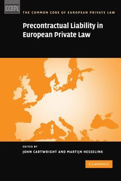 portada Precontractual Liability in European Private law Paperback (The Common Core of European Private Law) (in English)