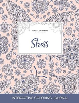 portada Adult Coloring Journal: Stress (Floral Illustrations, Ladybug)